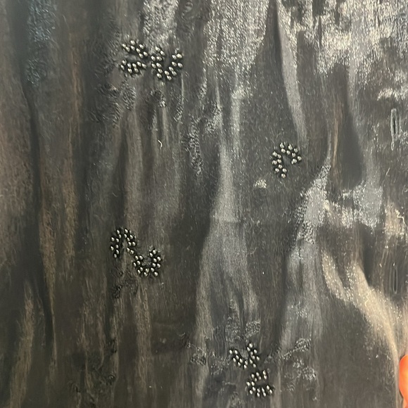 Vintage black silk top with beaded details - Picture 2 of 2